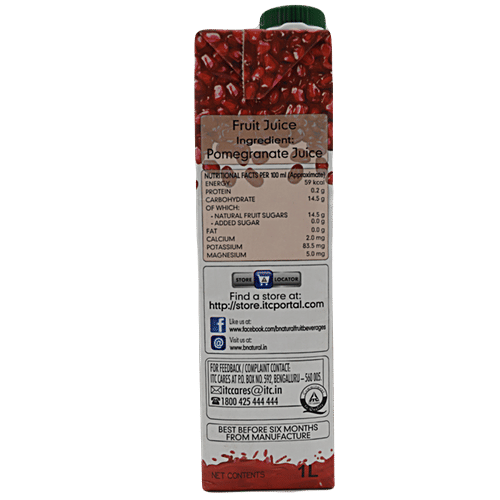 B Natural 100% Pomegranate Juice, 2x1 L Multipack 