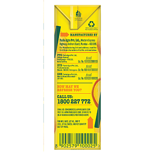 Frooti Fresh 'N' Juicy Mango Drink, 4x200 ml Multipack 