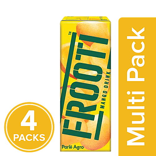 Frooti Fresh 'N' Juicy Mango Drink, 4x200 ml Multipack 