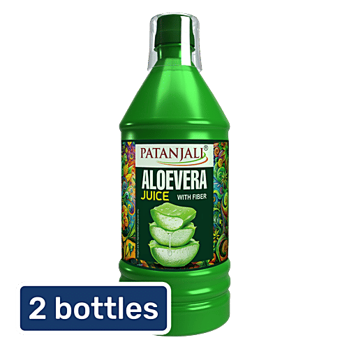 Patanjali Aloe Vera Juice - Fiber, 2x1 L Multipack 