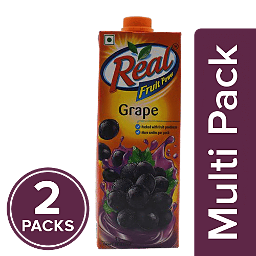 Real Fruit Power Juice - Grape, 2x1 L Multipack 
