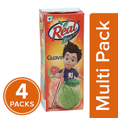 Real India's No.1 Juice - Guava, 4x180 ml Multipack