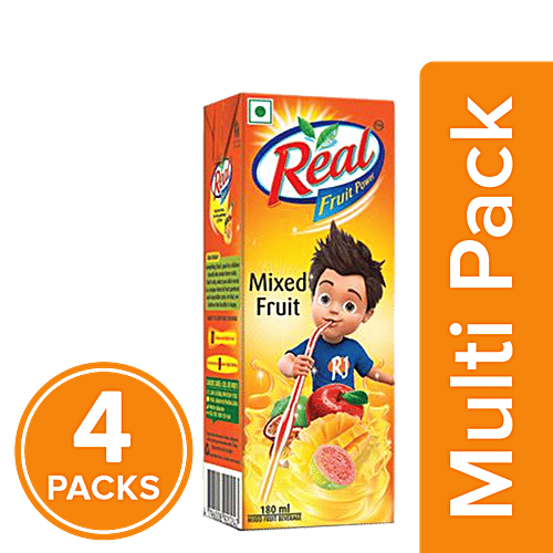 Real Fruit Power Juice - Mixed Fruit, 4x180 ml Multipack 