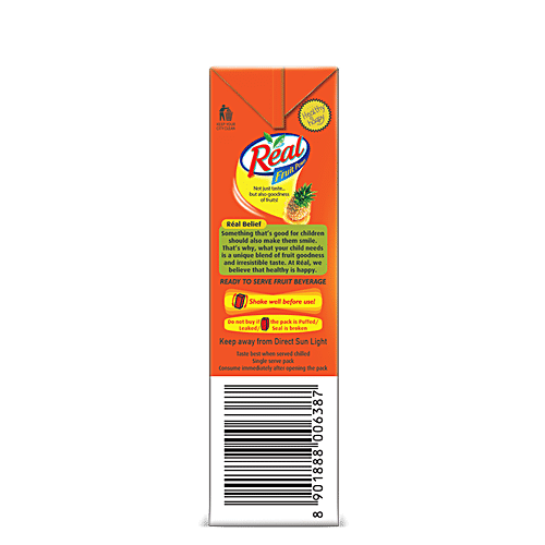 Real Fruit Power Juice - Pineapple, 4x180 ml Multipack 