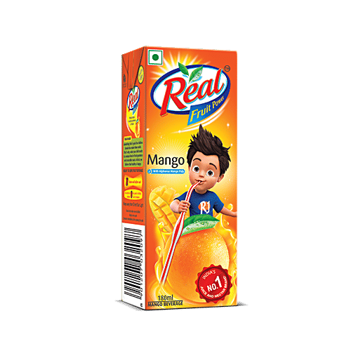 Real Fruit Power Juice - Mango, 4x180 ml Multipack 