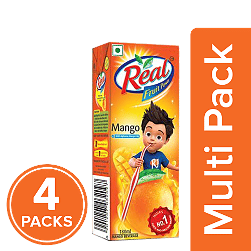 Real Fruit Power Juice - Mango, 4x180 ml Multipack 