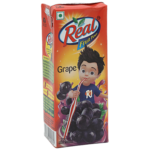 Real Fruit Power Juice - Grape, 4x200 ml Multipack 