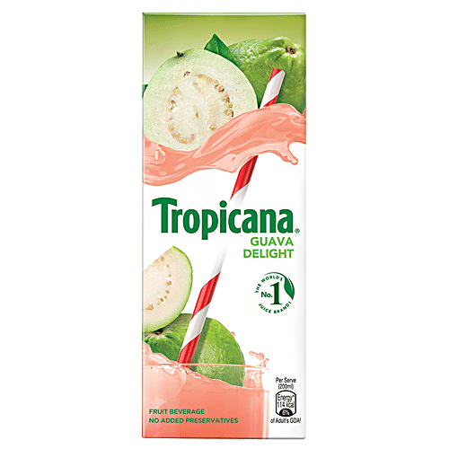 Tropicana Delight Fruit Juice - Guava, 4x200 ml Multipack 