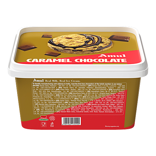 Amul Caramel Chocolate Gold Ice Cream, 2x1 L Multipack 