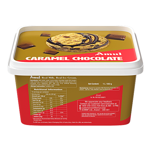 Amul Caramel Chocolate Gold Ice Cream, 2x1 L Multipack 
