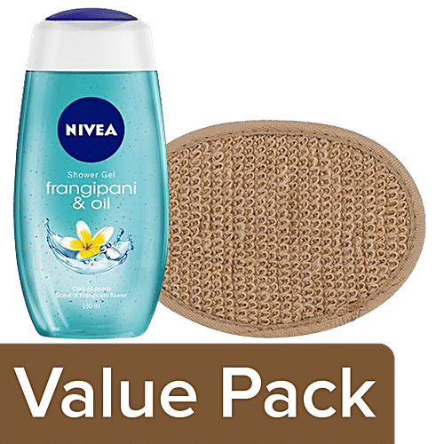 bb Combo BB Home Loofah-Band Brown BH-031 BRWN 1pc+Nivea Shower Gel Body Wash Women 250ml, Combo 2 Items 