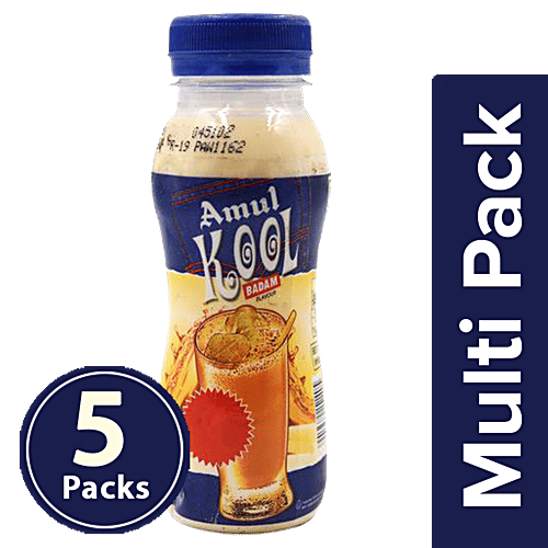 Amul Kool - Badam, 5x200 ml (Multipack) 