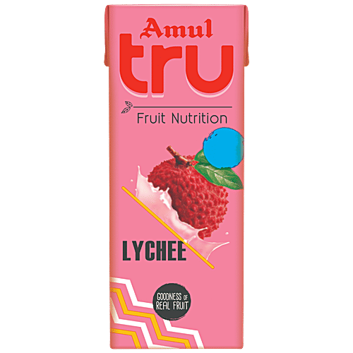 Amul Tru Litchi, 5x180 ml (Multipack) 