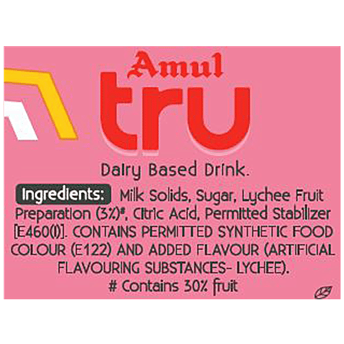 Amul Tru Litchi, 5x180 ml (Multipack) 