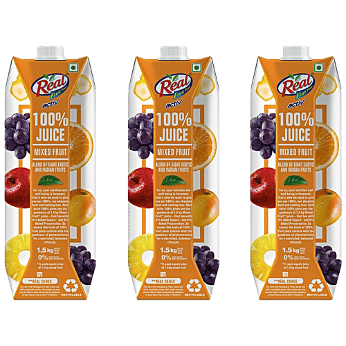 Buy Real Activ 100 Mixed Fruit Juice With No Added Sugar and