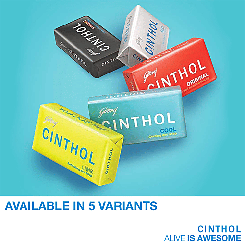 Cinthol Cool Bath Soap - 99.9% Germ Protection, 4x100 g Multipack 