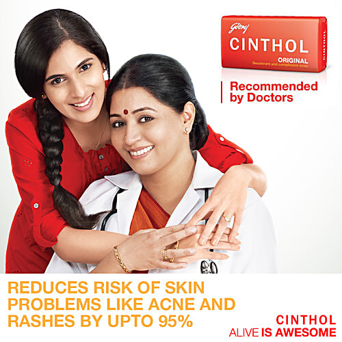 Cinthol Original Bath Soap - 99.9% Germ Protection, 8x100 g Multipack 