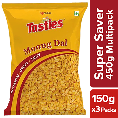 Tasties Moong Dal, 3x150 g Namkeen
