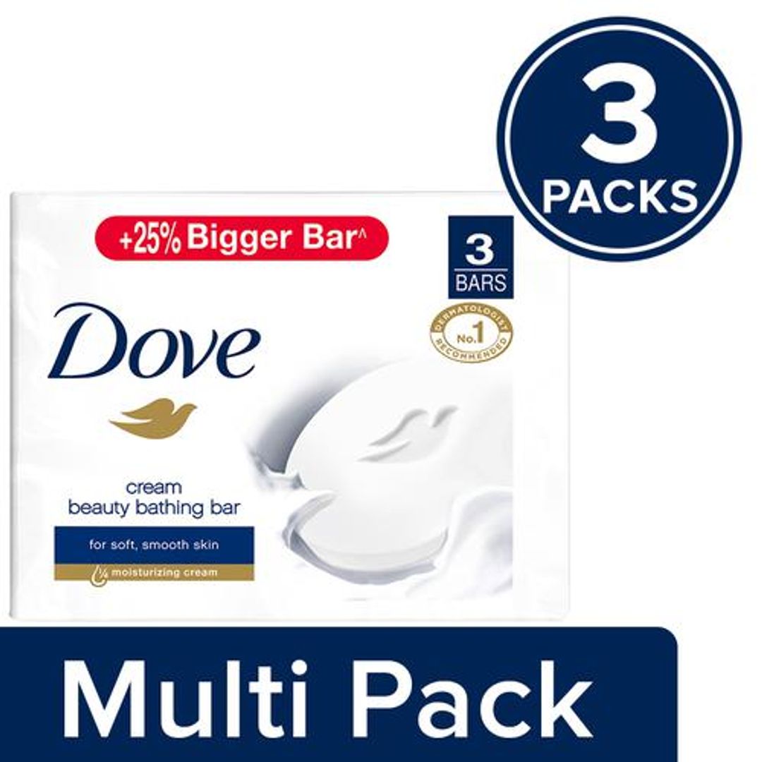 Dove Cream Beauty Bathing Bar, 3x(3x125 g) Multipack