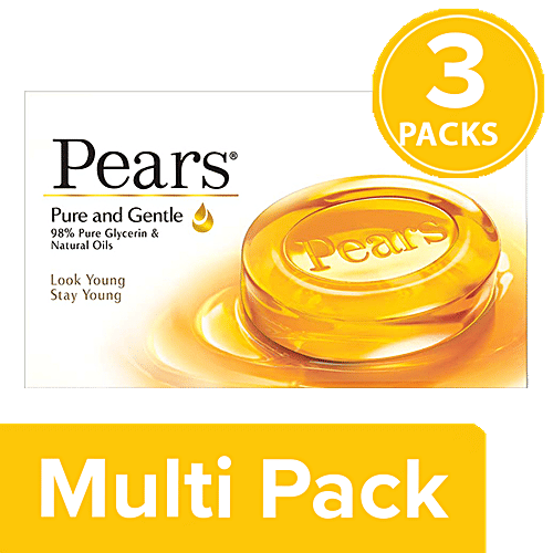 Pears Pure & Gentle Bathing Bar, 3x(3x125 g) Multipack 