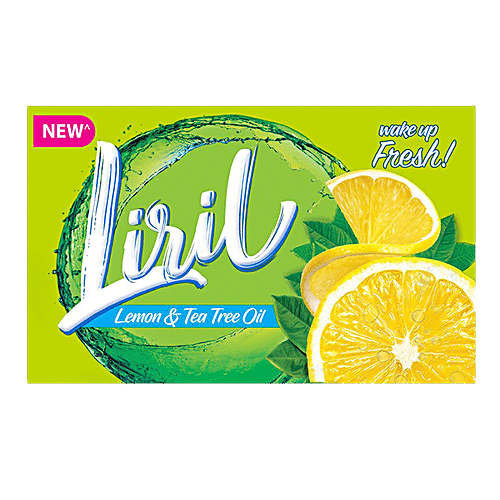 Liril Soap Bar - Lemon & Tea Tree Oil, 6x75 g Multipack 