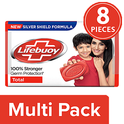 Lifebuoy Total 10 Soap Bar, 8x125 g Multipack 