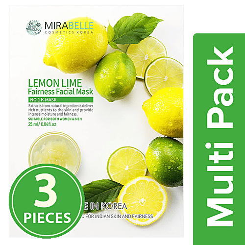Buy Mirabelle Korea Lemon Lime, Fairness Facial Mask Online at Best Price of Rs 193.05 bigbasket