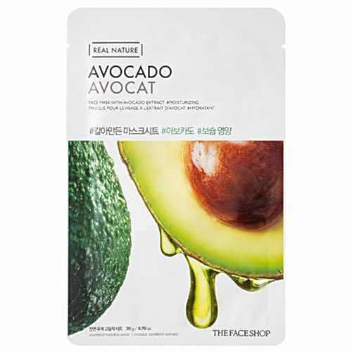 The Face Shop Real Nature Avocado Face Mask, 3x20 g Multipack