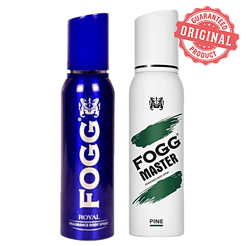 Fogg  Fragrance Body Spray - Royal 150 ml + Master Body Spray - Pine 150 ml, Combo 2 Items 