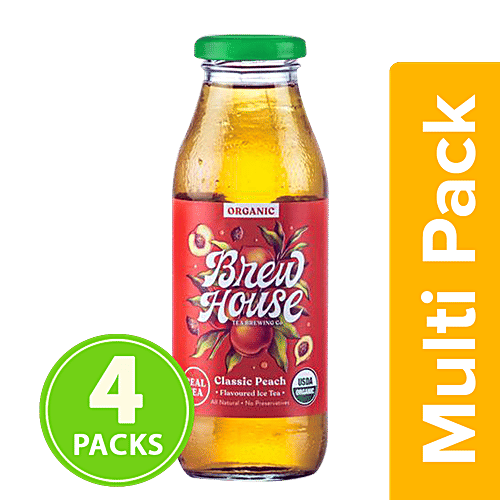 Brewhouse Tea Brewing Co. Classic Peach Ice Tea, 4x350 ml Multipack 