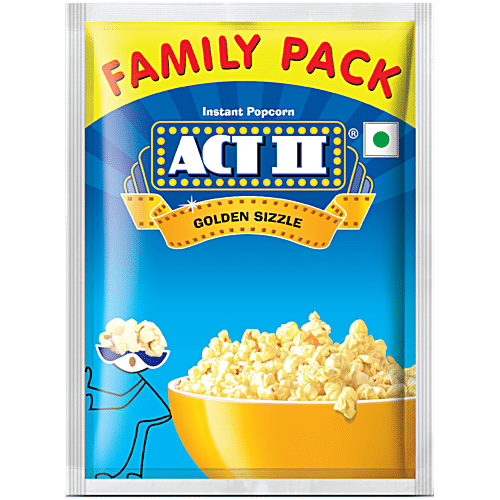 ACT II Instant Popcorn - Golden Sizzle, 4x120 g Multipack 