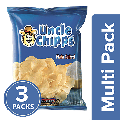 Uncle chipps Plain Salted, 3x50 g Multipack 