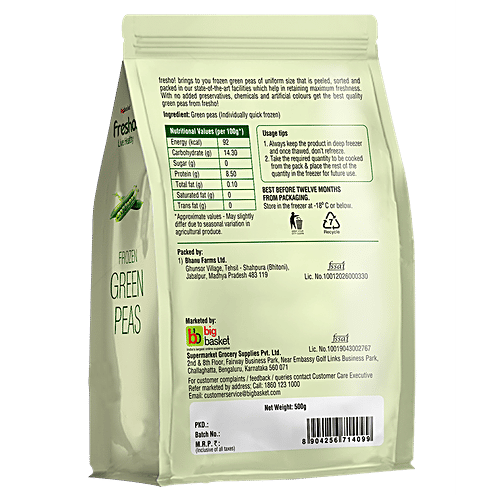 Buy Fresho Frozen Green Peas Online at Best Price of Rs 198 bigbasket