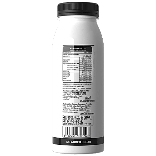 Raw Pressery Coconut Water, 12x200 ml Multipack 
