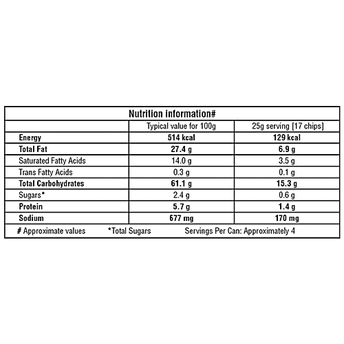 Pringles Potato Crisps Pizza flavour, 6x107 g Multipack 