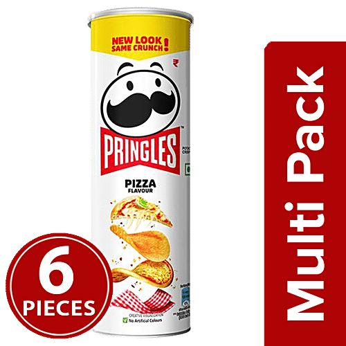 Pringles Potato Crisps Pizza flavour, 6x107 g Multipack 