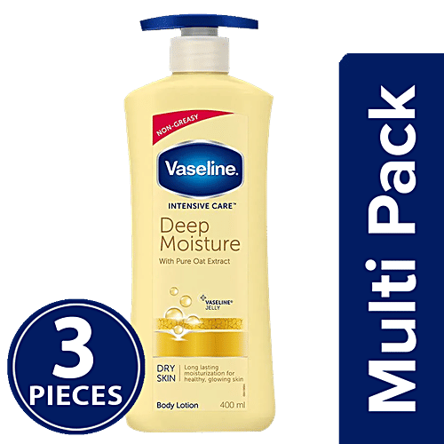 Vaseline Intensive Care Deep Moisture Body Lotion, 3x400 ml Multipack