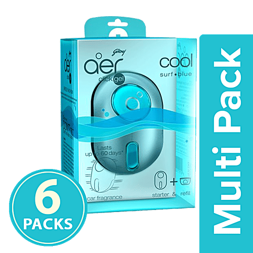 Buy Aer Click Gel Car Vent Air Freshener Kit, Cool Surf Blue Online