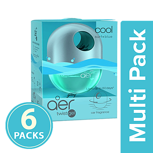 Buy Aer Twist Gel Car Air Freshener, Cool Surf Blue Online at Best