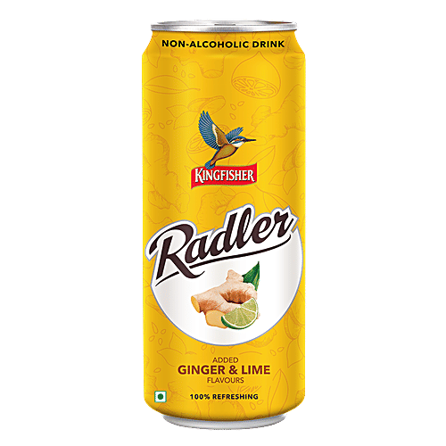Kingfisher Radler Non Alcoholic Malt Drink Lemon + Ginger & Lime + Mint & Lime (300ml Each), Combo 3 Items 