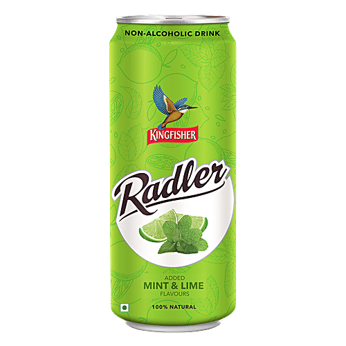 Kingfisher Radler Non Alcoholic Malt Drink Lemon + Ginger & Lime + Mint & Lime (300ml Each), Combo 3 Items 