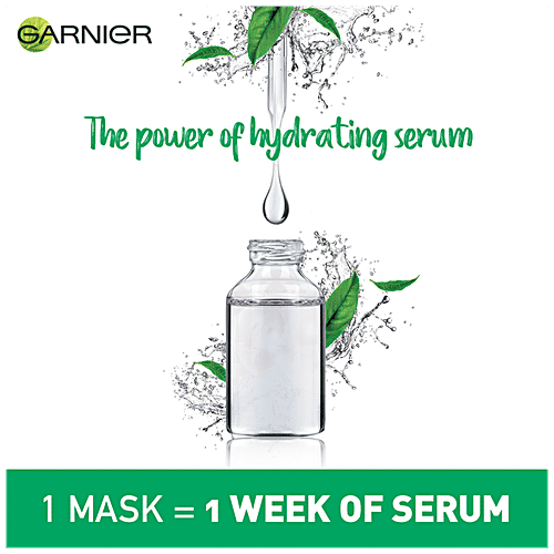 Garnier Skin Naturals - Face Serum Sheet Mask, Green, 3x32 g Multipack 