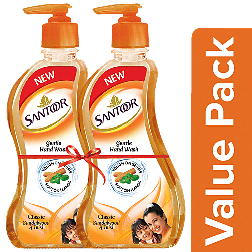 Buy Santoor Classic Gentle Hand Wash Sandalwood & Tulsi Online at