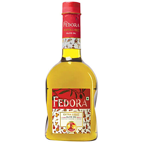 Fedora Extra Virgin Olive Oil 1 L Pet Bottle + Extra Light Olive Oil 1 L Pet Bottle, Combo 2 Pcs