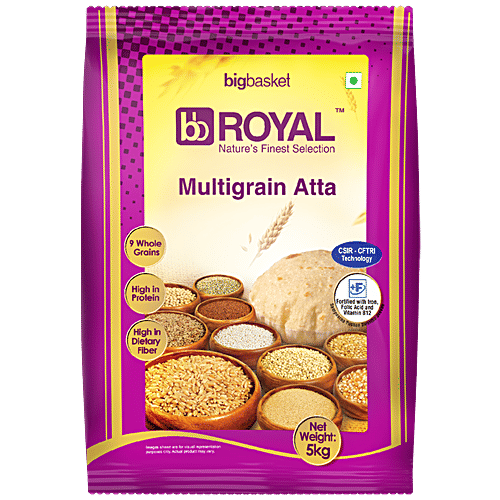bb Royal Multigrain Atta - Fortified, 2x5 kg Multipack 