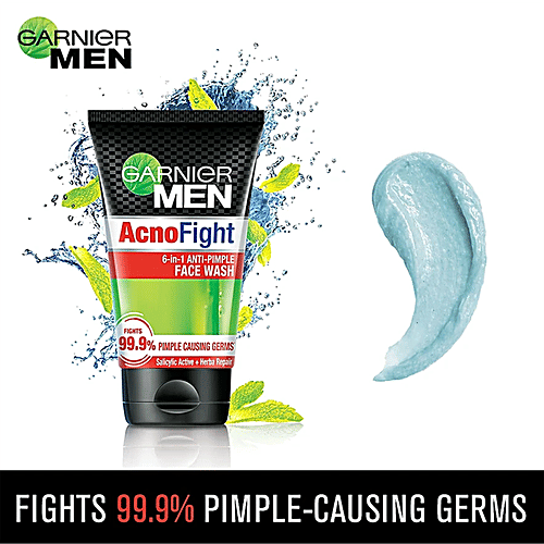 Garnier Men Acno Fight Anti-Pimple Face Wash, 2x100 g Multipack 