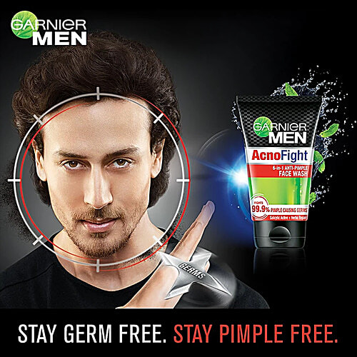 Garnier Men Acno Fight Anti-Pimple Face Wash, 2x100 g Multipack 