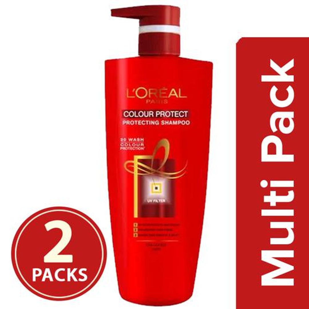 Loreal Paris Color Protect Shampoo (With 10% Extra), 2x640 ml Multipack