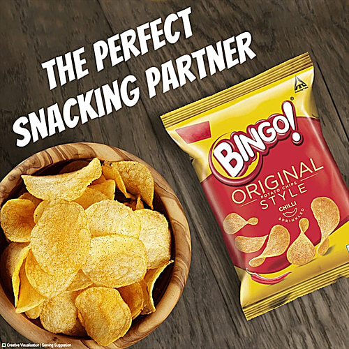 Bingo Yumitos Potato Chips - Original Style, Chilli, 3x25.5 g Multipack 