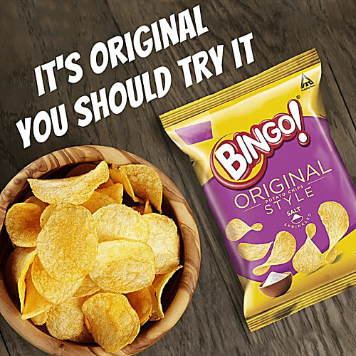 Bingo Yumitos Potato Chips - Original Style, Salt, 3x25.5 g Multipack 